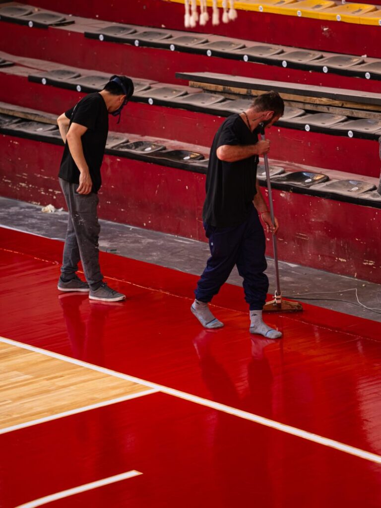 Obras en la cancha auxiliar del Club San Martín de Corrientes