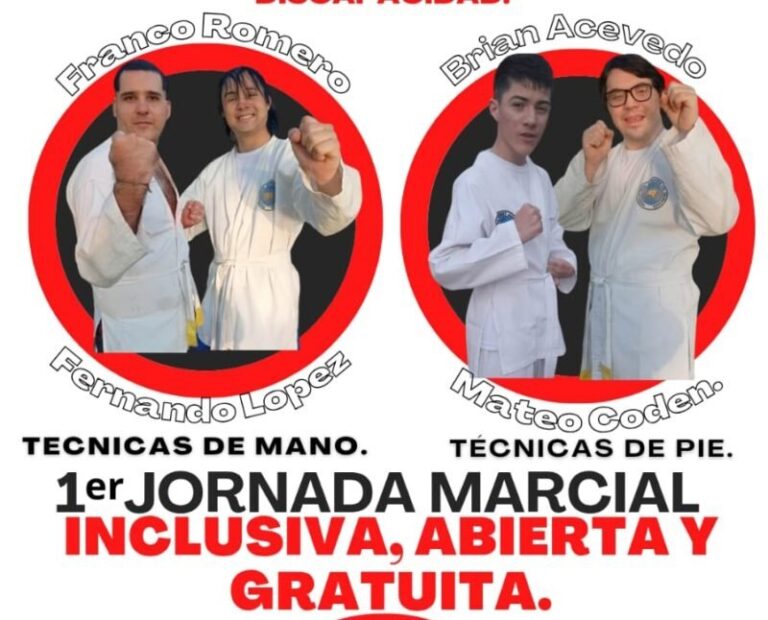 Personas practicando Taekwondo en la Costanera Sur