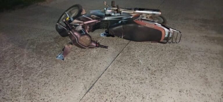 Motocicletas involucradas en choque en Goya