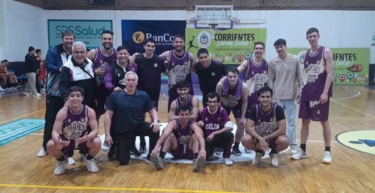 Partido de básquet entre Colón y Español de Santa Lucía en el estadio Mario Castellano
