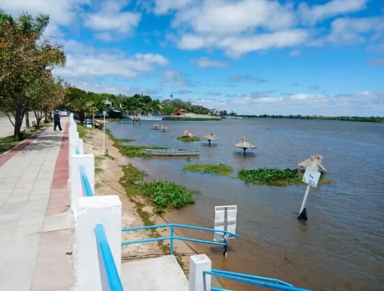 Crecida del río Paraná en la costa de Corrientes