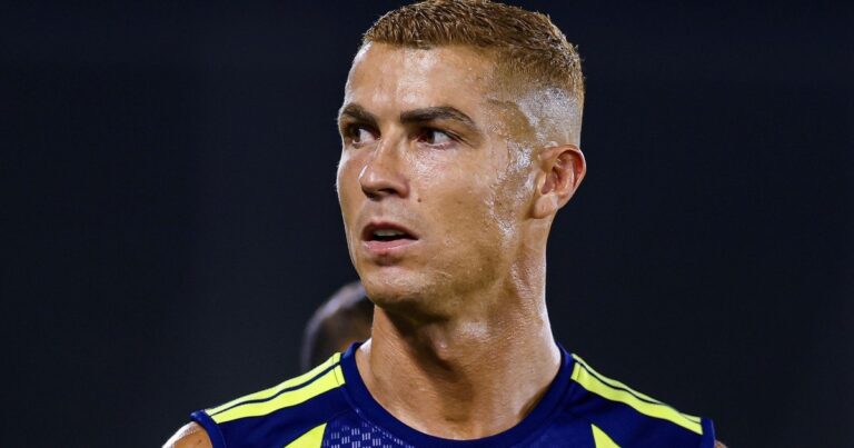 Cristiano Ronaldo durante un partido con la selección de Portugal