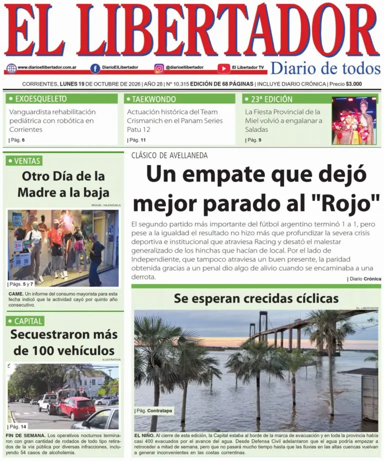 Portada del diario digital con fecha 19 de octubre de 2026