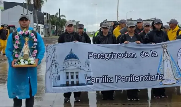 Peregrinos de la Familia Penitenciaria llegando a la Basílica de Itatí