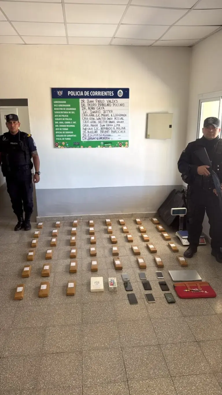 Procedimiento policial en Mocoretá por incautación de droga