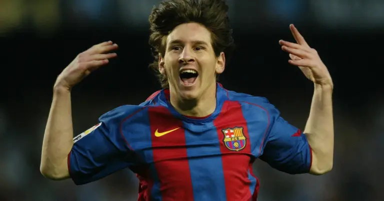 Lionel Messi durante su etapa en las divisiones inferiores del Fútbol Club Barcelona
