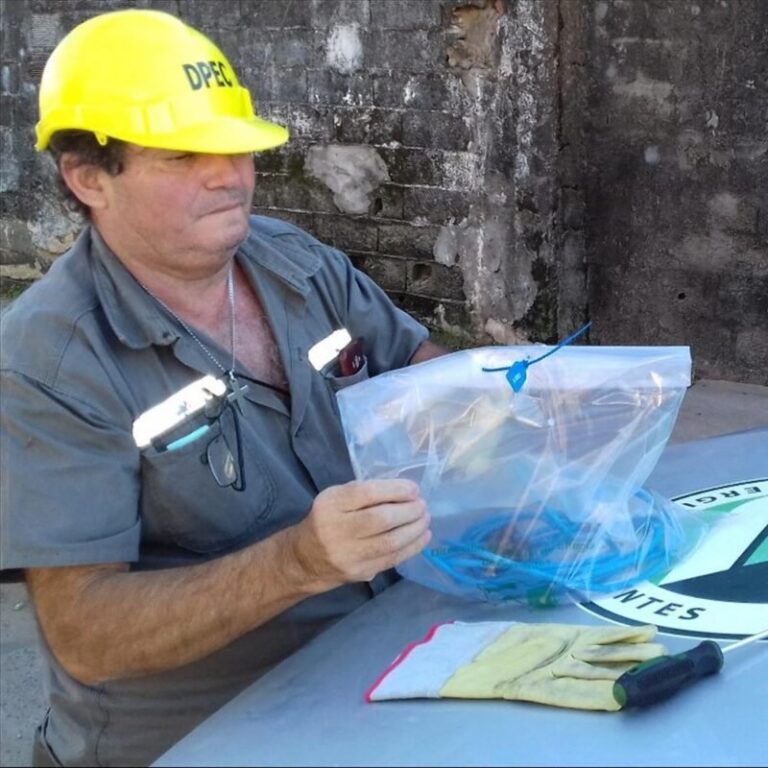 Operarios de la Dpec realizando trabajos de mantenimiento en redes eléctricas