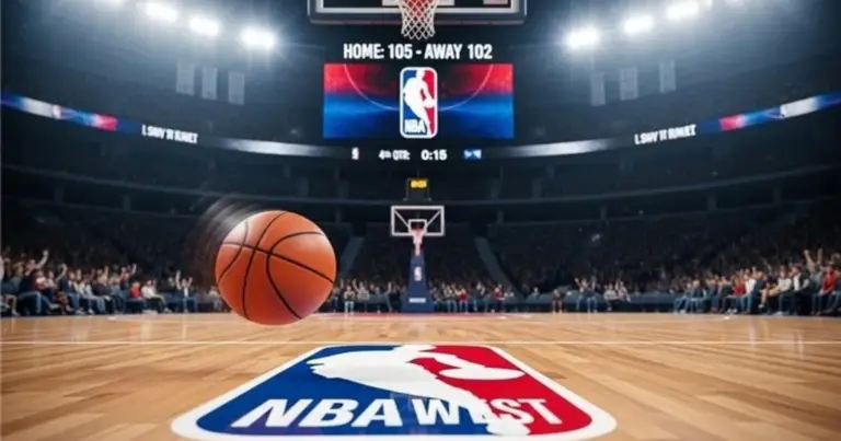 Jugadores de la NBA en un partido, con lesiones como tema central al inicio de la temporada
