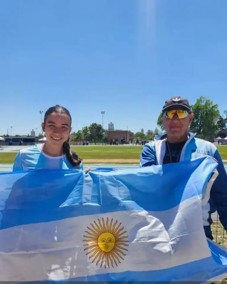 María Paz Romero compitiendo en los 800 metros del Sudamericano U23 de Atletismo