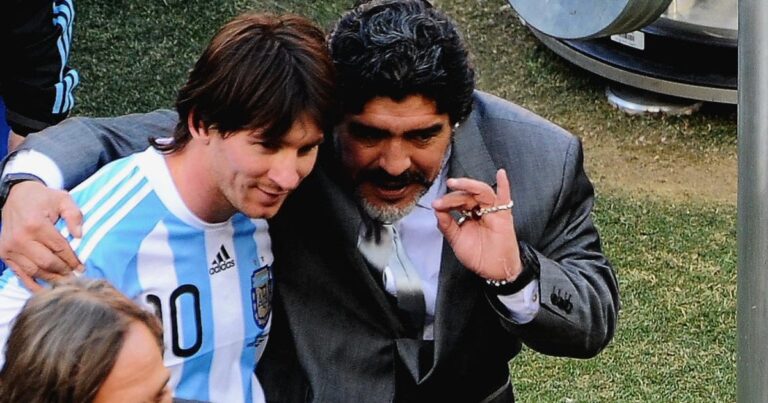 Lionel Messi con la camiseta de la Selección Argentina en el Estadio Monumental