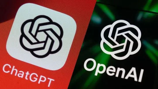 Logo de OpenAI en una pantalla