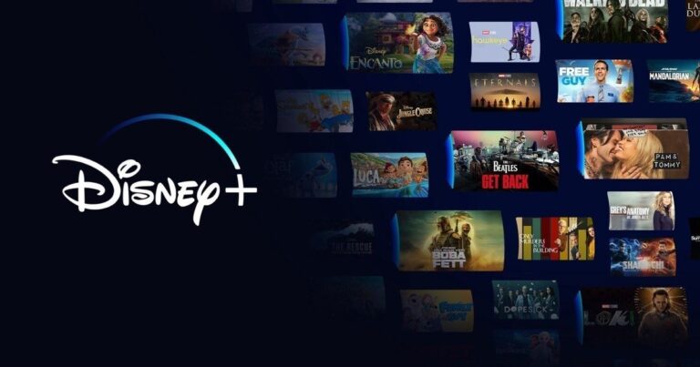 Logo de Disney+ sobre fondo azul oscuro con el ranking de contenidos más vistos en Argentina