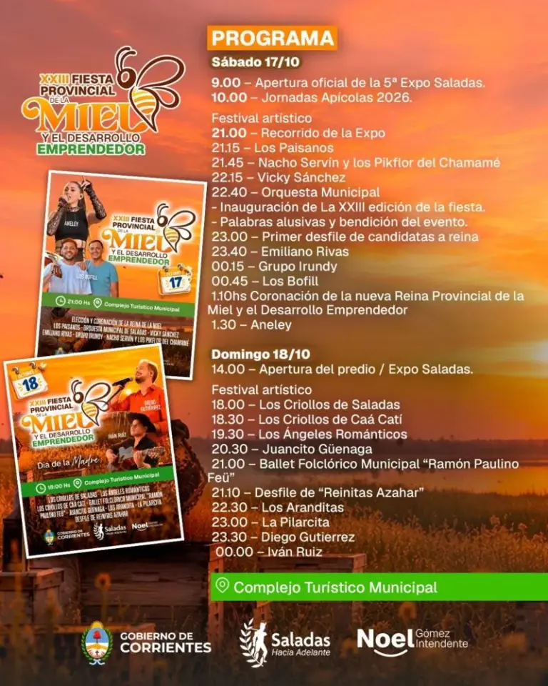 Fiesta Provincial de la Miel en Saladas, Corrientes