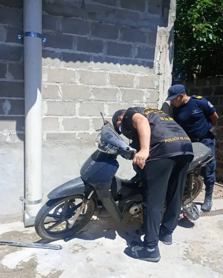 Operativo policial en taller mecánico de San Luis del Palmar