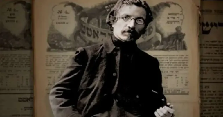 Retrato de Sholem Aleijem, escritor ucraniano